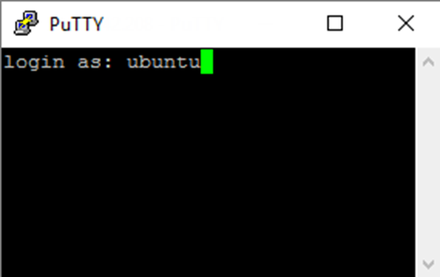 PuTTY Ubuntu Login