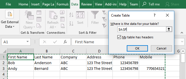 Excel Data Consolidation Example 05