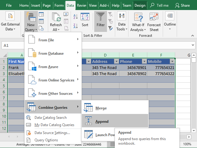 Excel Data Consolidation Example 11