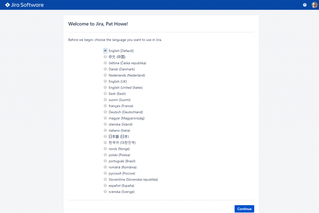 Jira - Set Language