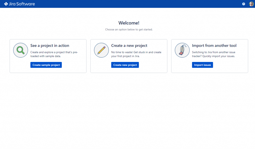 Jira - starting options