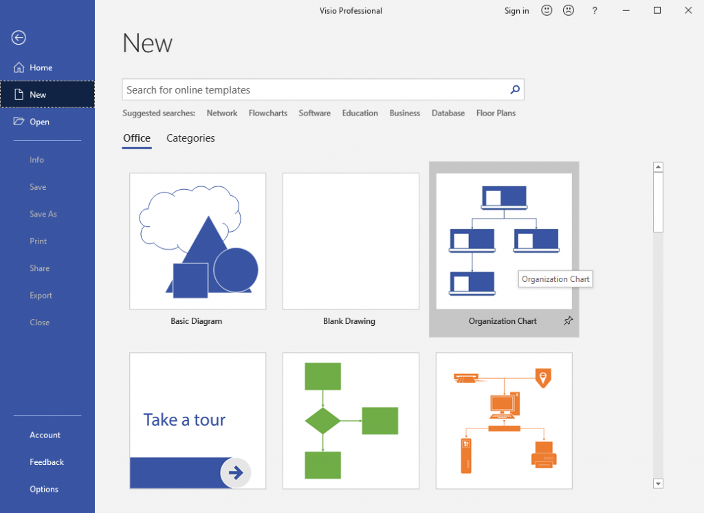 Microsoft Visio Organization Chart