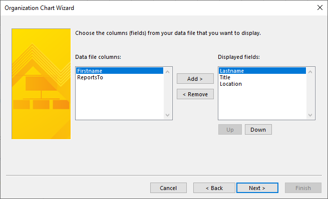 Org Chart Wizard Step 5