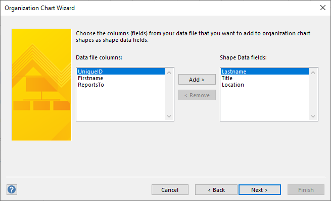 Org Chart Wizard Step 6