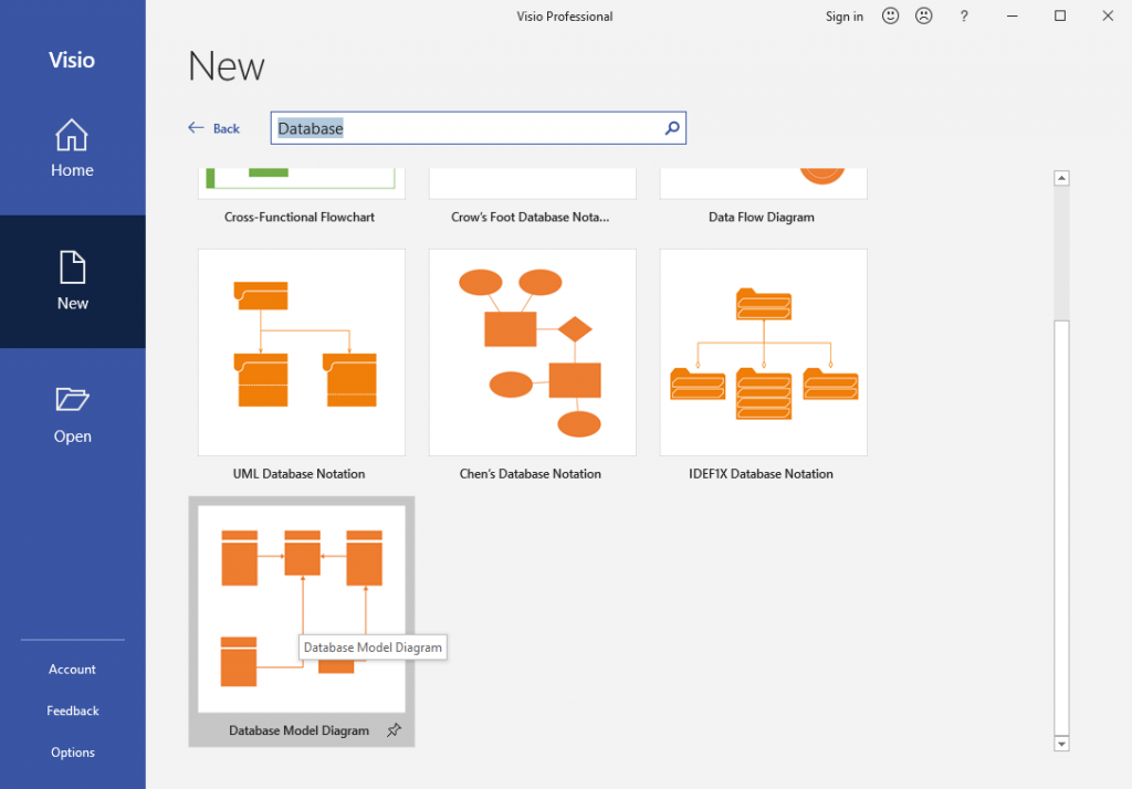 Visio Database Model Diagram