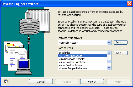 Visio DB Reverse Engineering Wizard 1