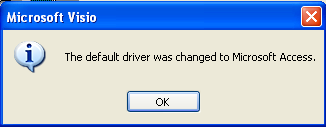 Visio Default Driver Changed Message