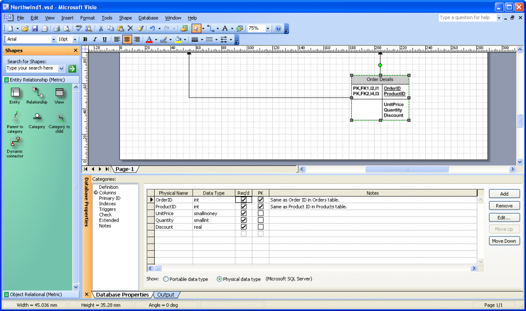 Table Properties: Primary Key Set to Required