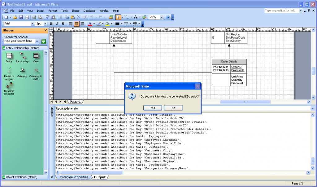 Visio Database Generate Wizard 8