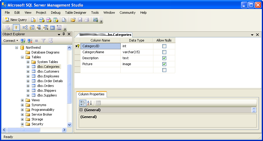 Visio Generated Database in SQL Server