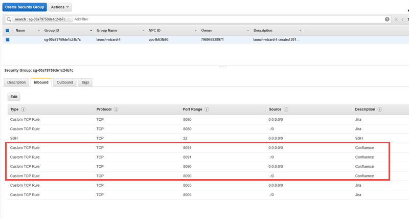 confluence tcp rules