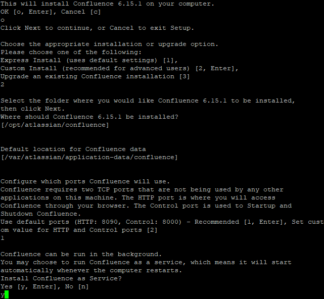 confluence install 1