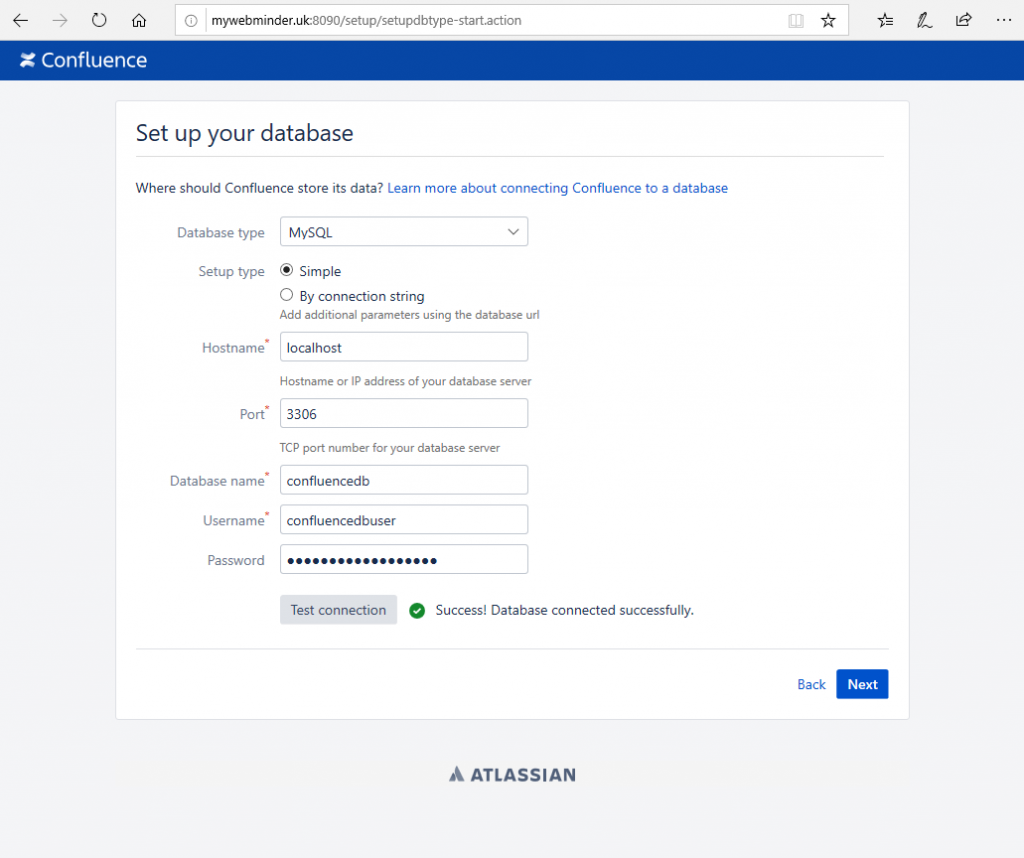 confluence setup 10